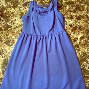 Plus size asymmetrical blue dress